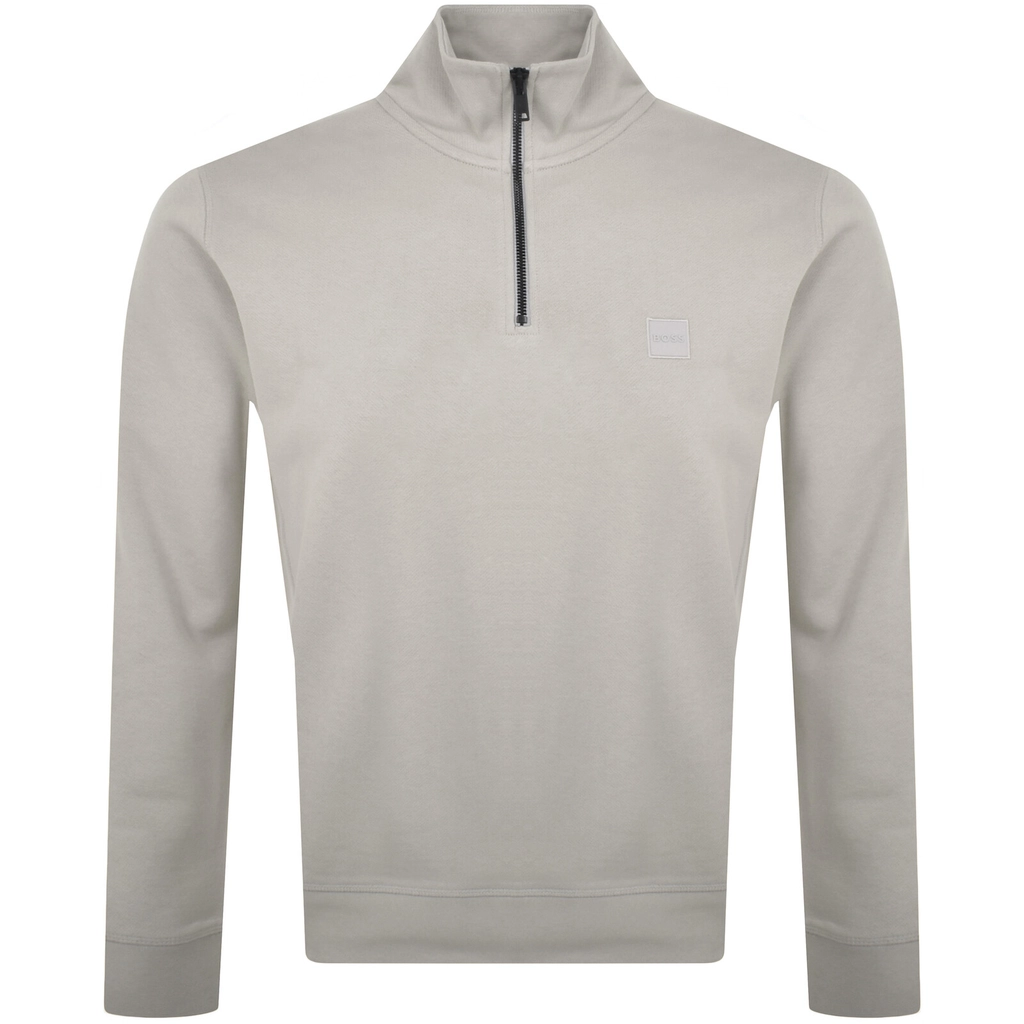 Hugo Boss BOSS Zetrust Quarter Zip Sweatshirt Beige